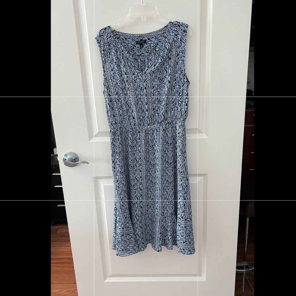 Talbots Blue Paisley Dress